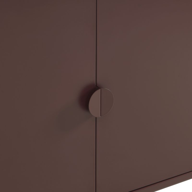 Buffet PANTONE métal marron chocolat 3 portes 160cm
