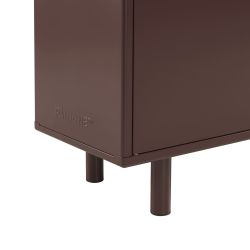 Buffet PANTONE métal marron chocolat 3 portes 160cm