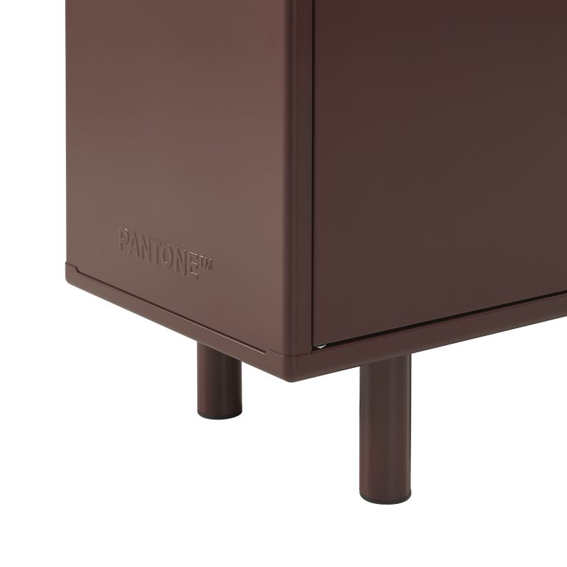 Meuble TV PANTONE métal marron chocolat 180cm