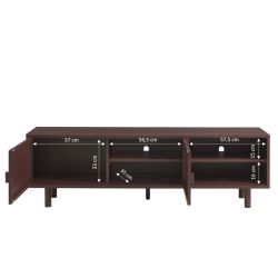 Meuble TV PANTONE métal marron chocolat 180cm