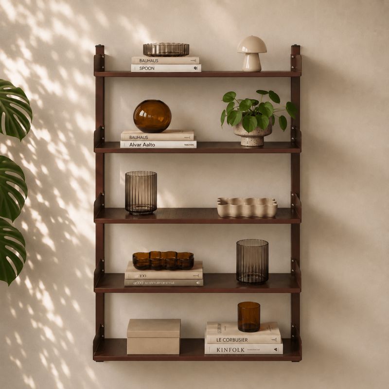 Etagère murale PANTONE métal bordeaux h80cm