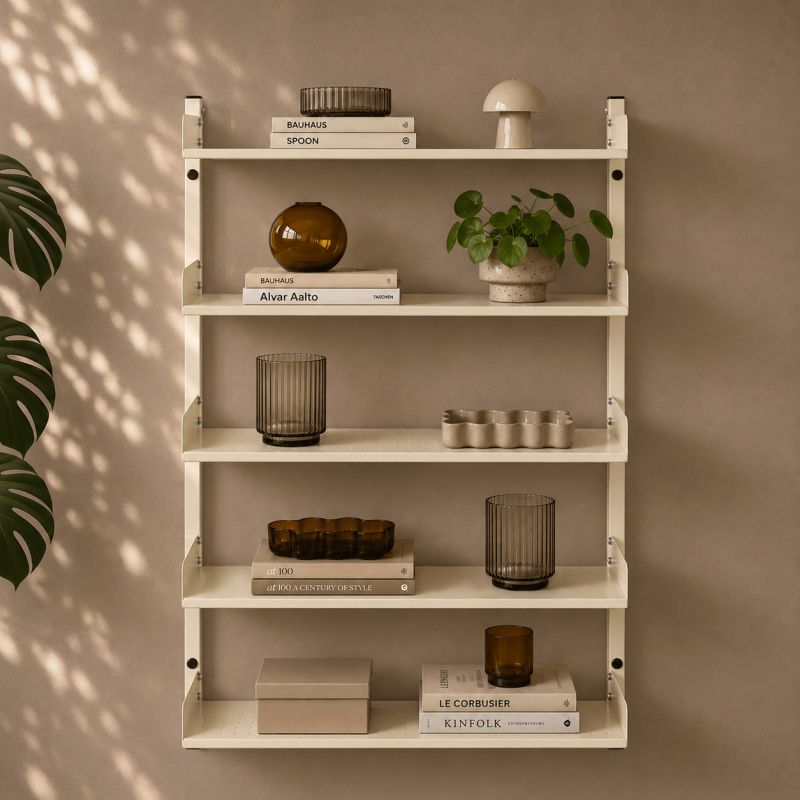 Etagère murale PANTONE métal beige tofu h80cm