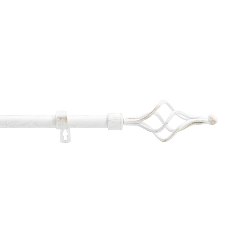 Tringle extensible TWISTY blanc/doré, kit complet (120210 cm)