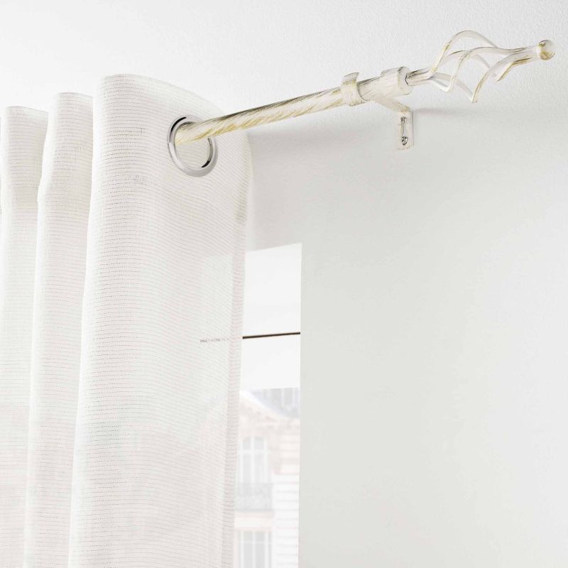 Tringle extensible TWISTY blanc/doré, kit complet (210380 cm)