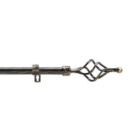 Tringle extensible TWISTY noir/doré, kit complet (120210 cm)