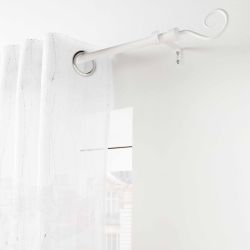 Tringle extensible ARABESQUE blanc, kit complet (120210 cm)