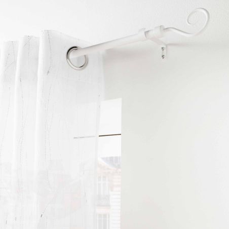 Tringle extensible ARABESQUE blanc, kit complet (210380 cm)