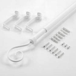 Tringle extensible ARABESQUE blanc, kit complet (210380 cm)