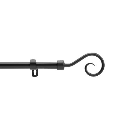 Tringle extensible ARABESQUE noir, kit complet (120210 cm)