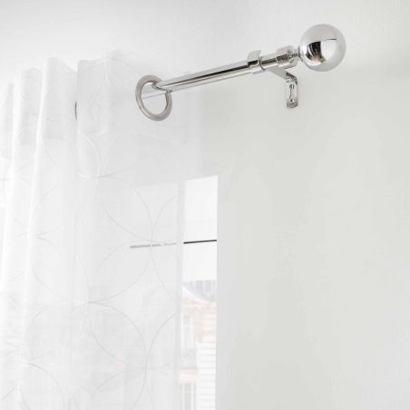 Tringle extensible SPHERA chrome, kit complet (210380 cm)