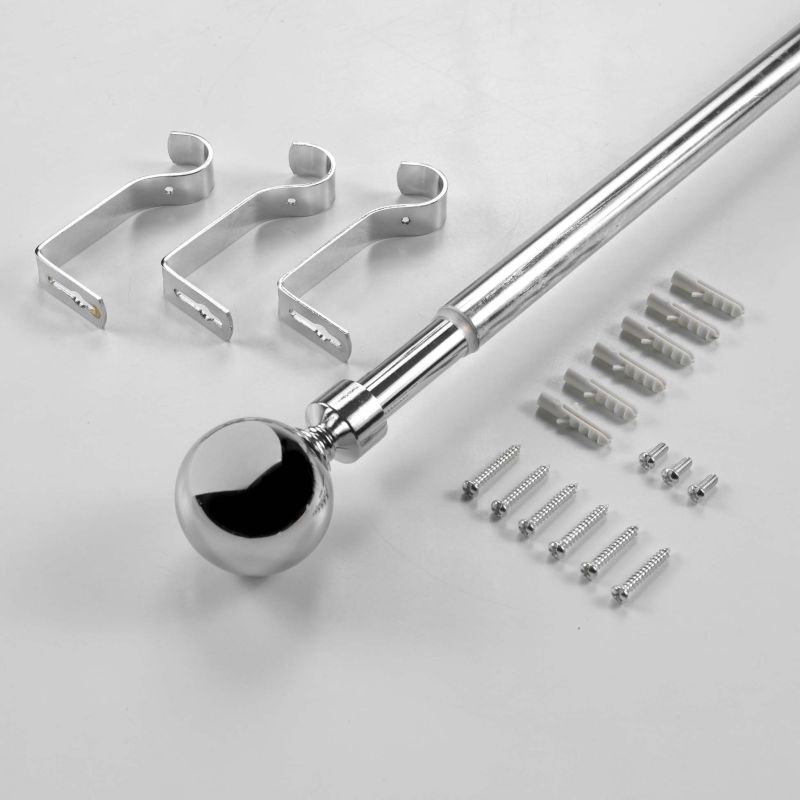 Tringle extensible SPHERA chrome, kit complet (210380 cm)