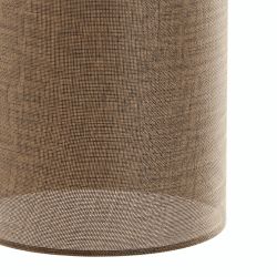Lampadaire KELA bois foncé et abat jour marron 33,5x28x155 cm