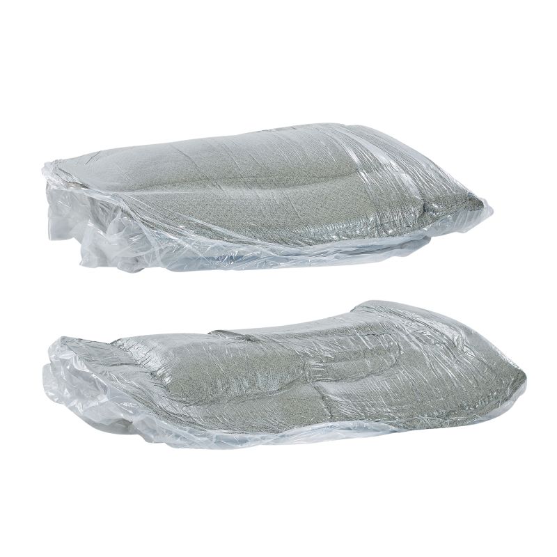 Canapé d'angle gauche compressé WESTA 4 places tissu chenille vert