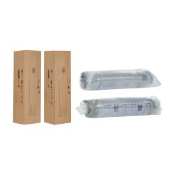 Canapé d'angle gauche compressé WESTA 4 places tissu chenille vert