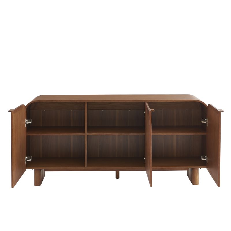 Buffet LUA placage frêne cannage 3 portes 165 cm