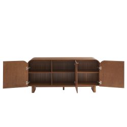 Buffet LUA placage frêne cannage 3 portes 165 cm