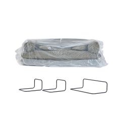 Canapé droit compressé et convertible CHIMA déplimousse 3 places tissu chenille vert