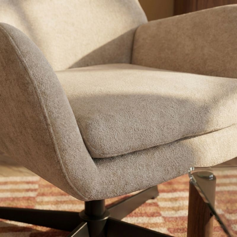 Fauteuil rotatif DACTYL 1 place tissu beige