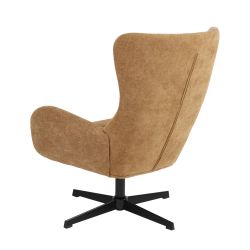 Fauteuil rotatif DACTYL 1 place tissu jaune moutarde