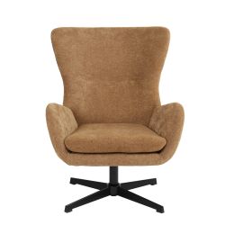 Fauteuil rotatif DACTYL 1 place tissu jaune moutarde