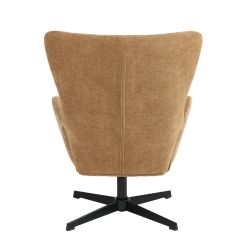 Fauteuil rotatif DACTYL 1 place tissu jaune moutarde