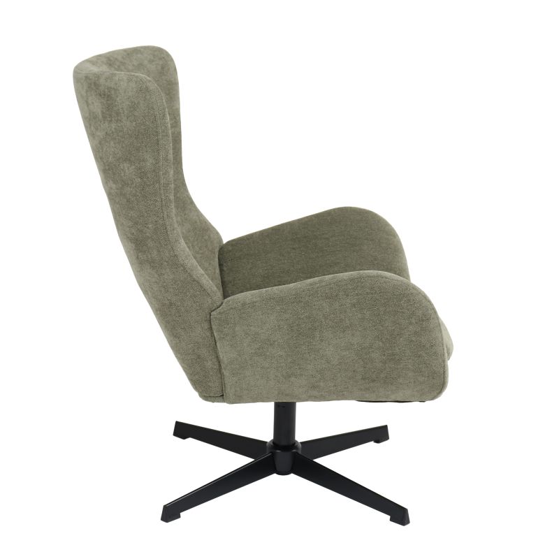 Fauteuil rotatif DACTYL 1 place tissu vert