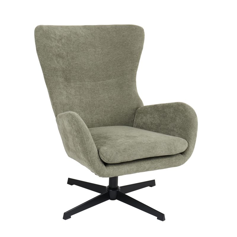 Fauteuil rotatif DACTYL 1 place tissu vert