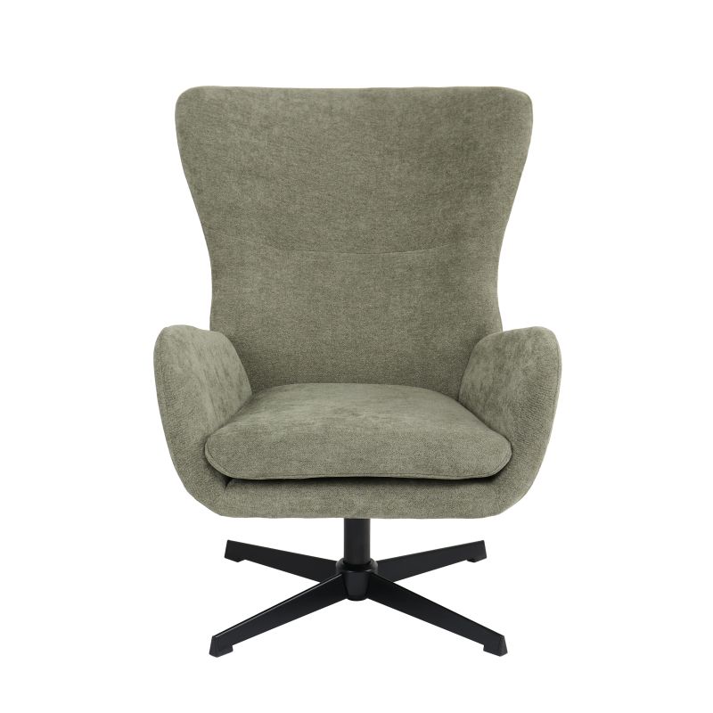 Fauteuil rotatif DACTYL 1 place tissu vert