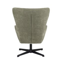 Fauteuil rotatif DACTYL 1 place tissu vert