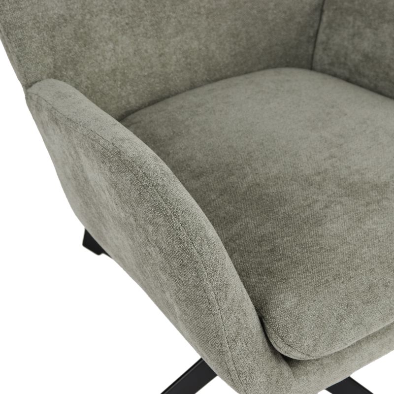 Fauteuil rotatif DACTYL 1 place tissu vert