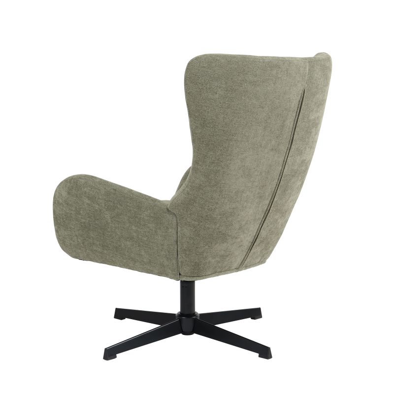 Fauteuil rotatif DACTYL 1 place tissu vert
