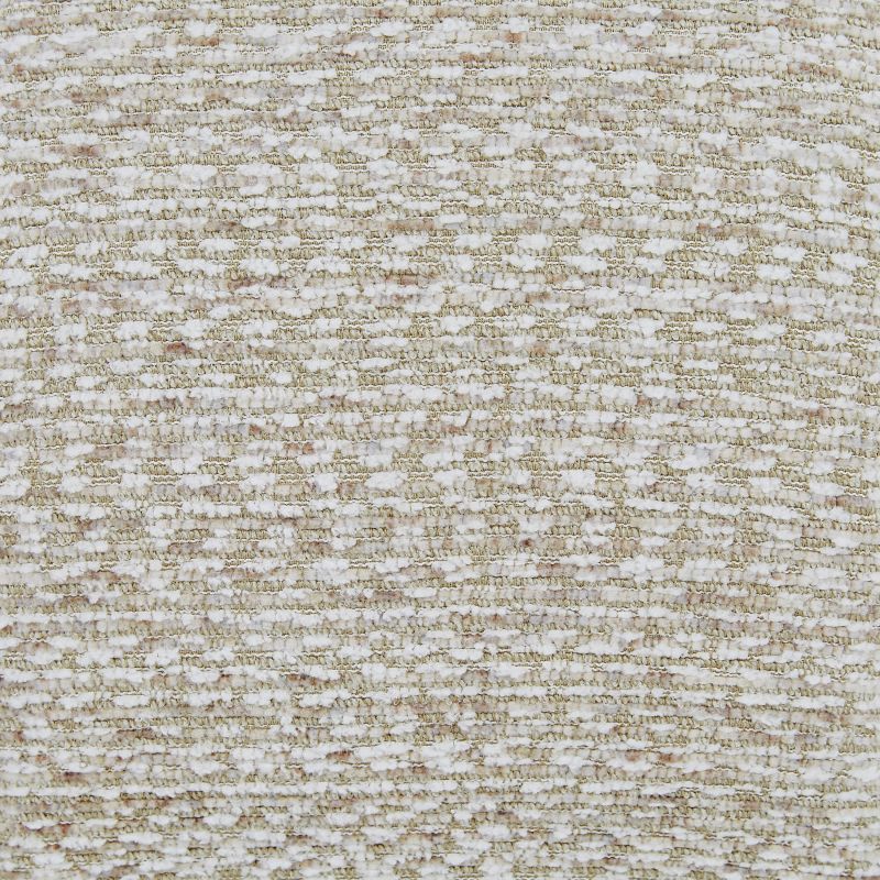 Canapé d'angle droit compressé FEYA 4 places tissu chenille crème