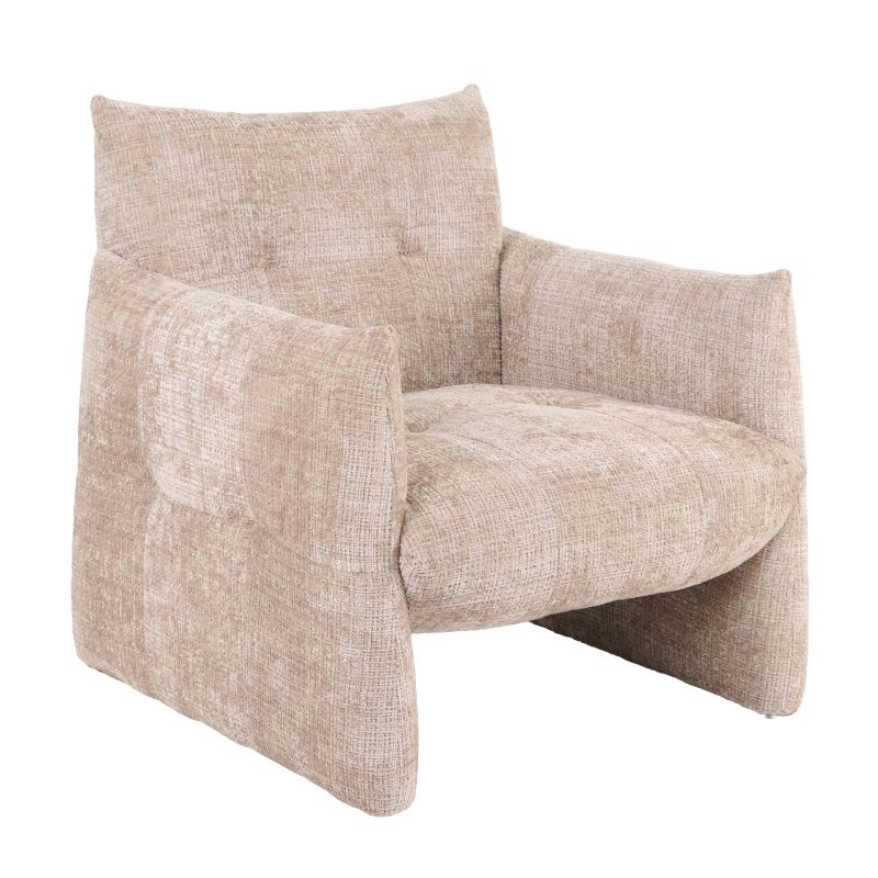 Fauteuil fixe GALATEA 1 place tissu beige