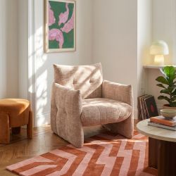 Fauteuil fixe GALATEA 1 place tissu beige