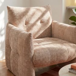 Fauteuil fixe GALATEA 1 place tissu beige