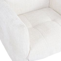 Fauteuil fixe GALATEA 1 place tissu crème