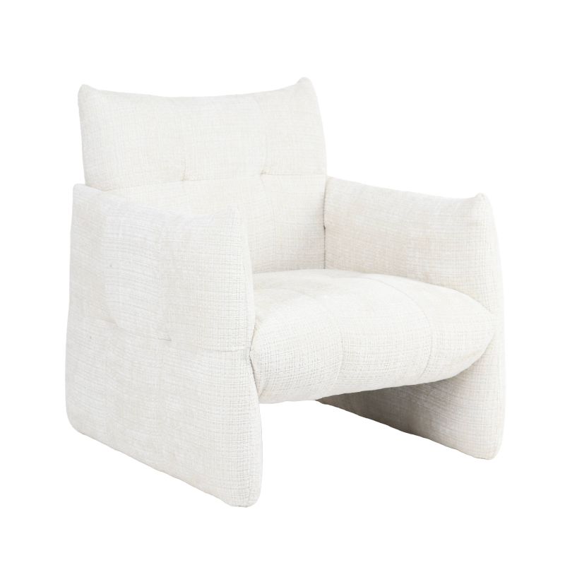Fauteuil fixe GALATEA 1 place tissu crème