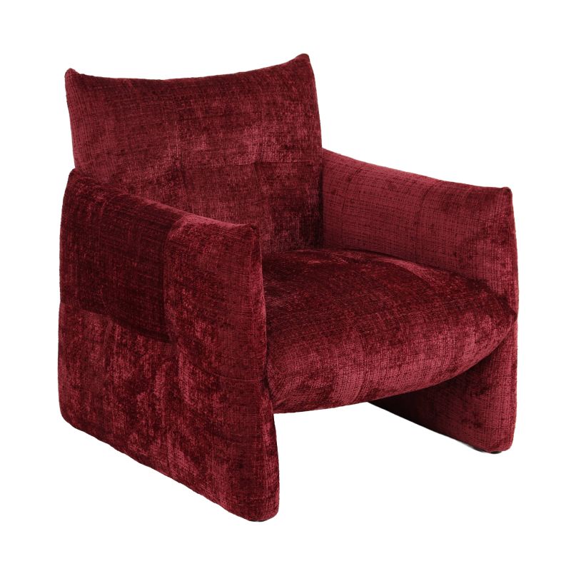 Fauteuil fixe GALATEA 1 place tissu rouge