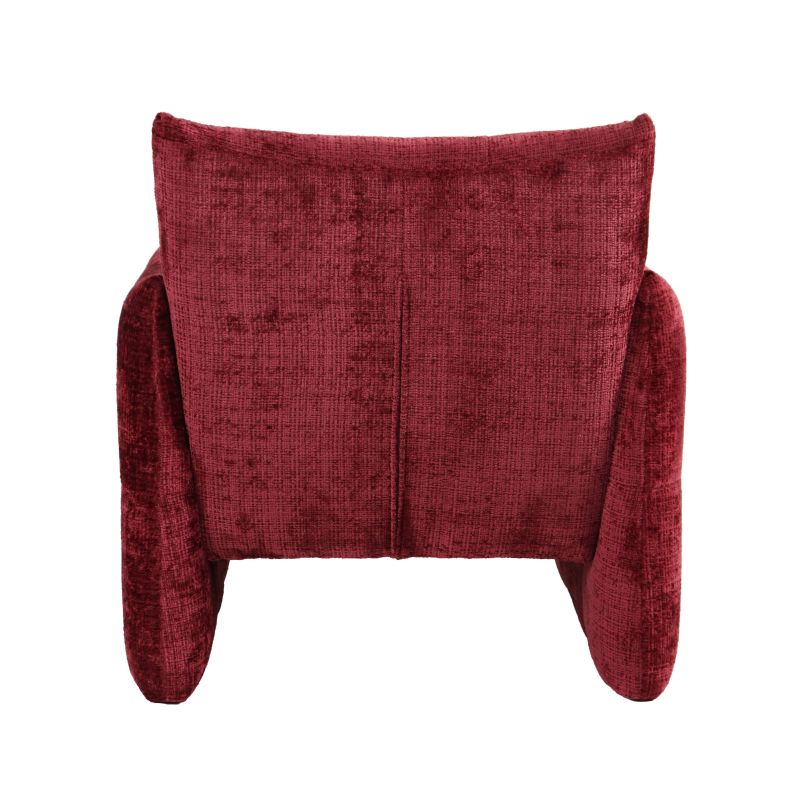 Fauteuil fixe GALATEA 1 place tissu rouge