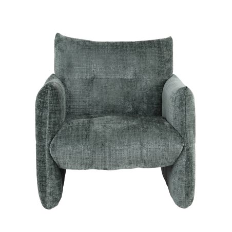 Fauteuil fixe GALATEA 1 place tissu vert