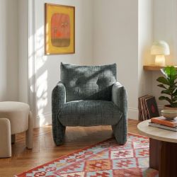 Fauteuil fixe GALATEA 1 place tissu vert