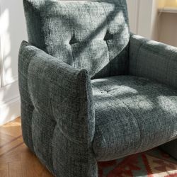 Fauteuil fixe GALATEA 1 place tissu vert