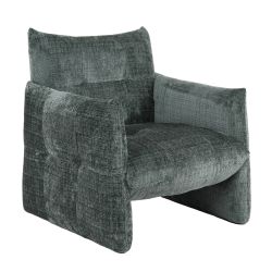 Fauteuil fixe GALATEA 1 place tissu vert