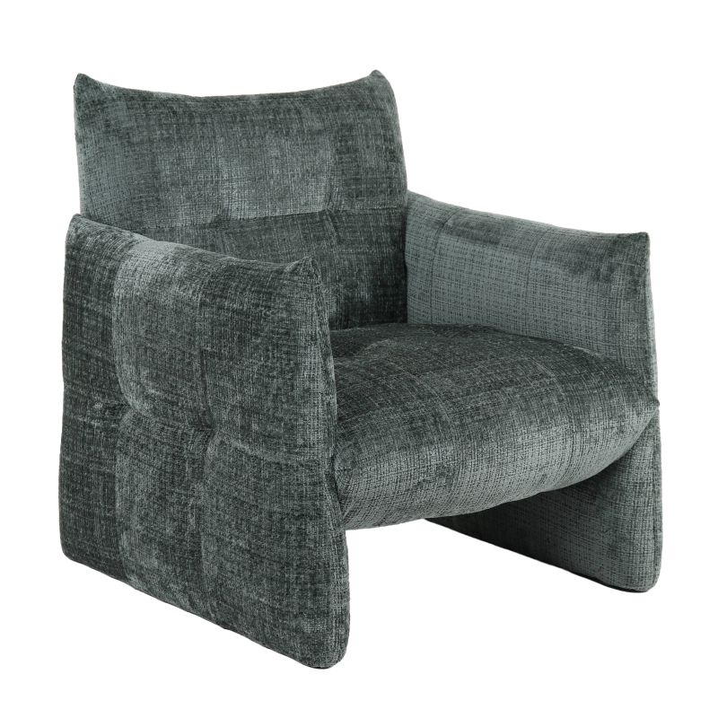 Fauteuil fixe GALATEA 1 place tissu vert