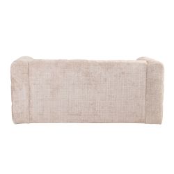 Canapé droit fixe NAIAD 2 places tissu texturé beige