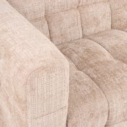 Canapé droit fixe NAIAD 2 places tissu texturé beige
