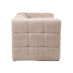 Canapé droit fixe NAIAD 2 places tissu texturé beige
