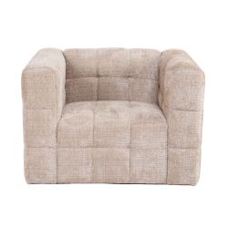 Fauteuil fixe NAIAD 1 place tissu texturé beige