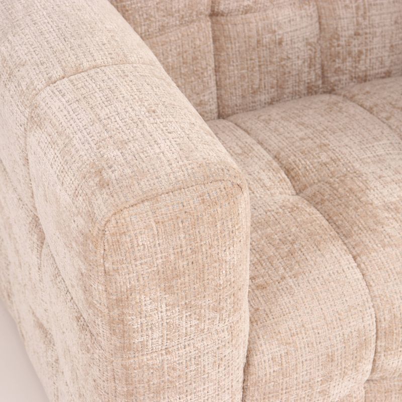 Fauteuil fixe NAIAD 1 place tissu texturé beige