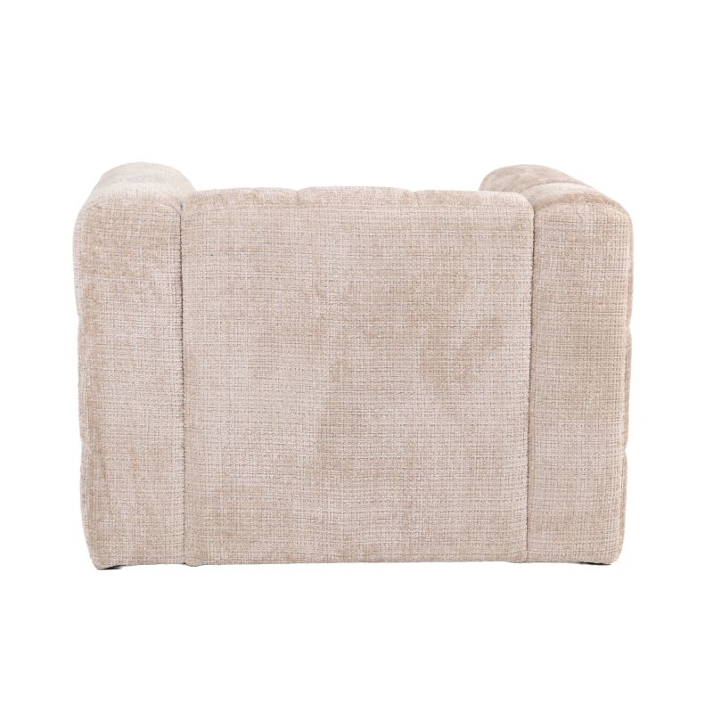 Fauteuil fixe NAIAD 1 place tissu texturé beige